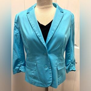 Women's Blue 3/4 Sleeve Blazer